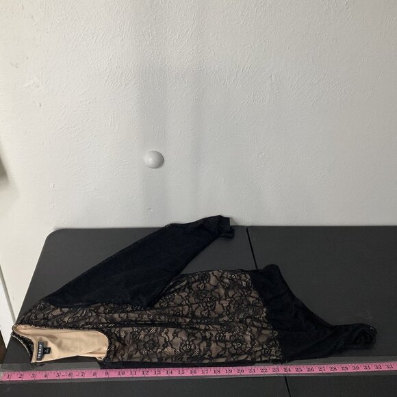 Torrid Bodysuit Women Sz 3x Black Lace Sheer Long‎ Sleeve Scoop Neckline Boho - Picture 11 of 12
